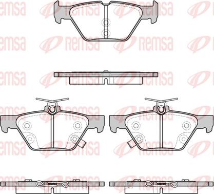 Remsa 1638.02 - Комплект спирачно феродо, дискови спирачки vvparts.bg