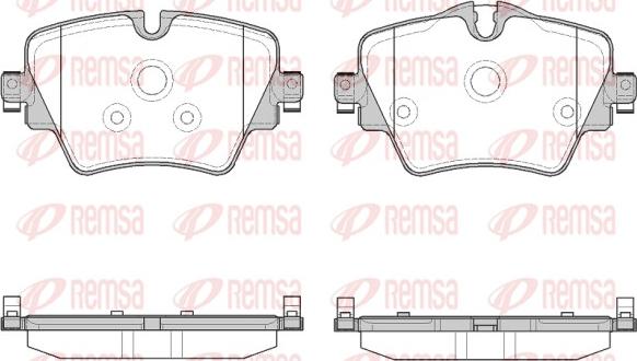 Remsa 1625.08 - Комплект спирачно феродо, дискови спирачки vvparts.bg