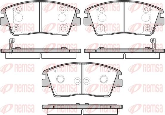 Remsa 1676.02 - Комплект спирачно феродо, дискови спирачки vvparts.bg