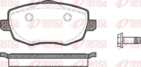 Remsa 1099.00 - Комплект спирачно феродо, дискови спирачки vvparts.bg