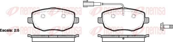 Remsa 1099.01 - Комплект спирачно феродо, дискови спирачки vvparts.bg