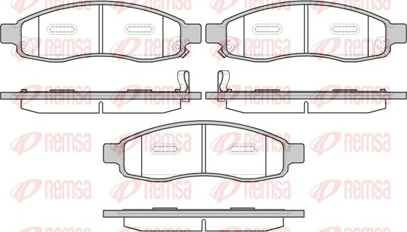 Remsa 1094.32 - Комплект спирачно феродо, дискови спирачки vvparts.bg