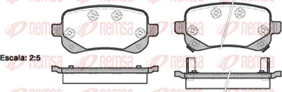 Remsa 1095.02 - Комплект спирачно феродо, дискови спирачки vvparts.bg