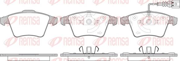 Remsa 1045.11 - Комплект спирачно феродо, дискови спирачки vvparts.bg