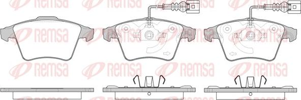 Remsa 1045.22 - Комплект спирачно феродо, дискови спирачки vvparts.bg