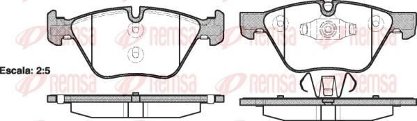 Remsa 1052.10 - Комплект спирачно феродо, дискови спирачки vvparts.bg