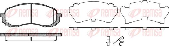 Remsa 1081.11 - Комплект спирачно феродо, дискови спирачки vvparts.bg