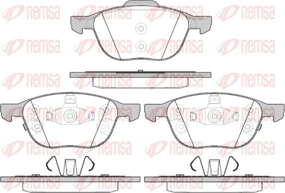 Remsa 1082.12 - Комплект спирачно феродо, дискови спирачки vvparts.bg