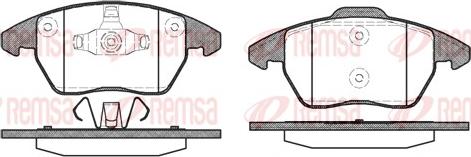 Remsa 1030.10 - Комплект спирачно феродо, дискови спирачки vvparts.bg