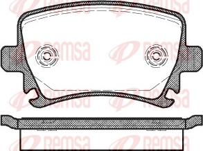 Remsa 1031.00 - Комплект спирачно феродо, дискови спирачки vvparts.bg