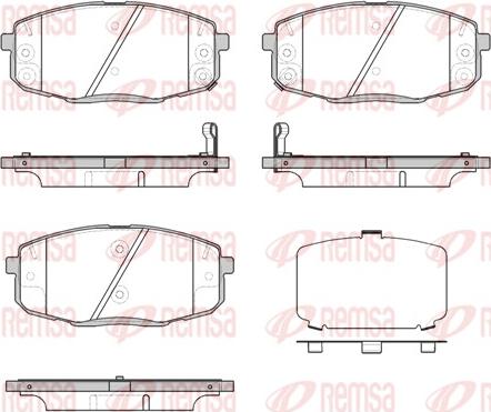 Remsa 1038.12 - Комплект спирачно феродо, дискови спирачки vvparts.bg