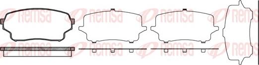 Remsa 1166.01 - Комплект спирачно феродо, дискови спирачки vvparts.bg