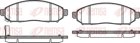 Remsa 1162.01 - Комплект спирачно феродо, дискови спирачки vvparts.bg