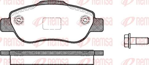 Remsa 1100.00 - Комплект спирачно феродо, дискови спирачки vvparts.bg