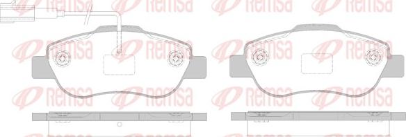 Remsa 1100.02 - Комплект спирачно феродо, дискови спирачки vvparts.bg
