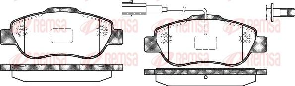 Remsa 1100.11 - Комплект спирачно феродо, дискови спирачки vvparts.bg