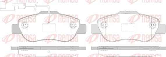 Remsa 1100.12 - Комплект спирачно феродо, дискови спирачки vvparts.bg