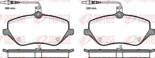 Remsa 1101.04 - Комплект спирачно феродо, дискови спирачки vvparts.bg