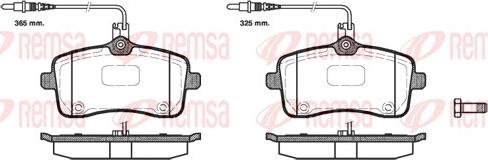 Remsa 1102.04 - Комплект спирачно феродо, дискови спирачки vvparts.bg