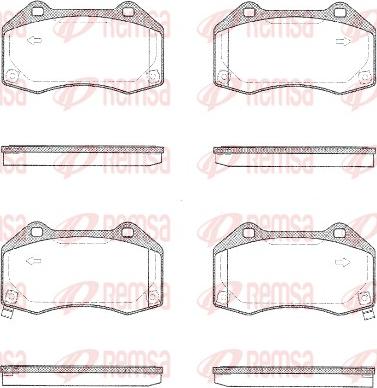 Remsa 1113.02 - Комплект спирачно феродо, дискови спирачки vvparts.bg