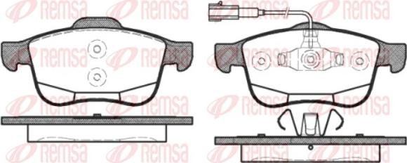 Remsa 1183.12 - Комплект спирачно феродо, дискови спирачки vvparts.bg