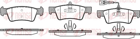 Remsa 1187.01 - Комплект спирачно феродо, дискови спирачки vvparts.bg