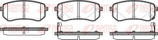 Remsa 1135.02 - Комплект спирачно феродо, дискови спирачки vvparts.bg