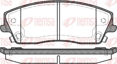 Remsa 1126.08 - Комплект спирачно феродо, дискови спирачки vvparts.bg