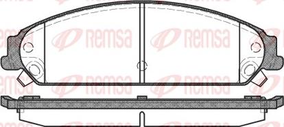 Remsa 1128.08 - Комплект спирачно феродо, дискови спирачки vvparts.bg