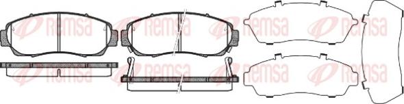 Remsa 1171.12 - Комплект спирачно феродо, дискови спирачки vvparts.bg