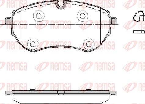 Remsa 1853.00 - Комплект спирачно феродо, дискови спирачки vvparts.bg