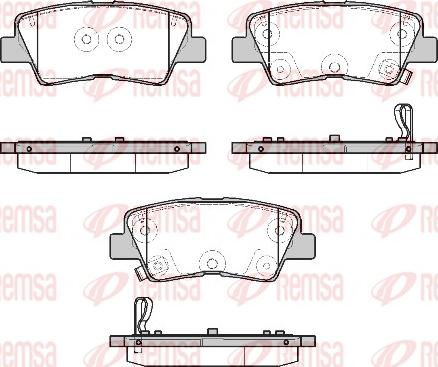 Remsa 1807.12 - Комплект спирачно феродо, дискови спирачки vvparts.bg