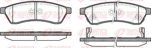 Remsa 1349.02 - Комплект спирачно феродо, дискови спирачки vvparts.bg