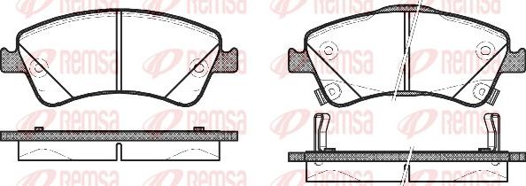 Remsa 1341.02 - Комплект спирачно феродо, дискови спирачки vvparts.bg