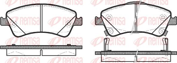 Remsa 1341.12 - Комплект спирачно феродо, дискови спирачки vvparts.bg