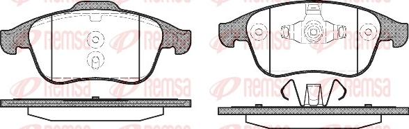 Remsa 1350.00 - Комплект спирачно феродо, дискови спирачки vvparts.bg
