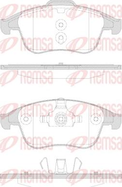 Remsa 1350.30 - Комплект спирачно феродо, дискови спирачки vvparts.bg