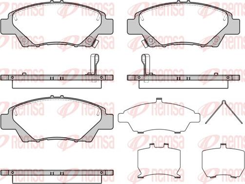 Remsa 1358.42 - Комплект спирачно феродо, дискови спирачки vvparts.bg