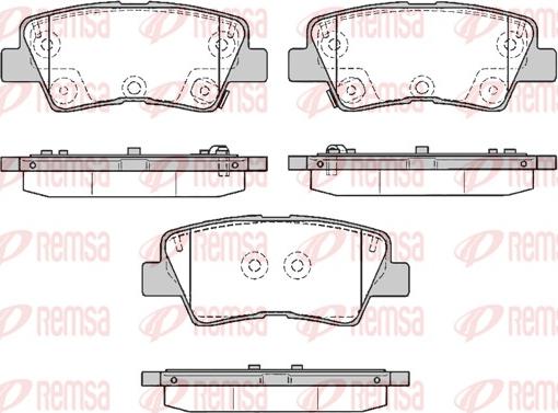 Remsa 1362.85 - Комплект спирачно феродо, дискови спирачки vvparts.bg