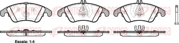 Remsa 1304.00 - Комплект спирачно феродо, дискови спирачки vvparts.bg