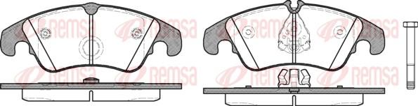 Remsa 1304.10 - Комплект спирачно феродо, дискови спирачки vvparts.bg