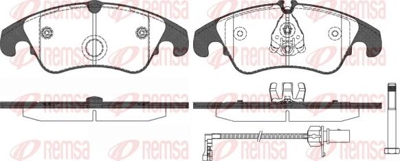 Remsa 1304.31 - Комплект спирачно феродо, дискови спирачки vvparts.bg