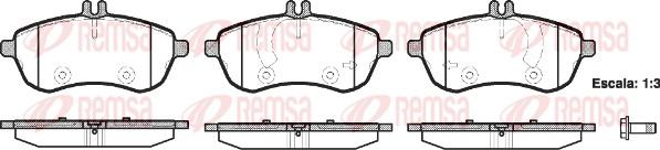 Remsa 1301.00 - Комплект спирачно феродо, дискови спирачки vvparts.bg