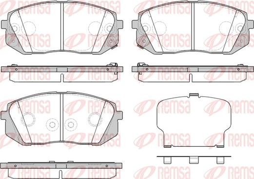 Remsa 1302.52 - Комплект спирачно феродо, дискови спирачки vvparts.bg