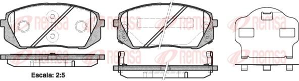 Remsa 1302.02 - Комплект спирачно феродо, дискови спирачки vvparts.bg