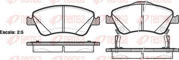 Remsa 1310.02 - Комплект спирачно феродо, дискови спирачки vvparts.bg