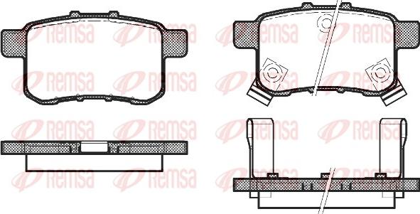 Remsa 1332.02 - Комплект спирачно феродо, дискови спирачки vvparts.bg