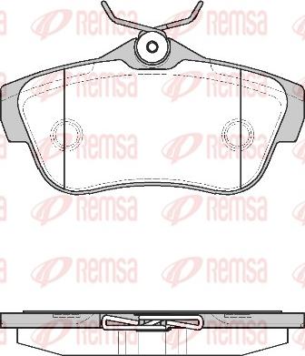 Remsa 1299.00 - Комплект спирачно феродо, дискови спирачки vvparts.bg