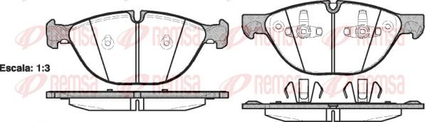 Remsa 1298.00 - Комплект спирачно феродо, дискови спирачки vvparts.bg