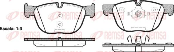 Remsa 1297.00 - Комплект спирачно феродо, дискови спирачки vvparts.bg